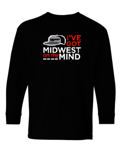 Gildan - Heavy Cotton Youth Long Sleeve T-Shirt (Midwest on my mind logo)